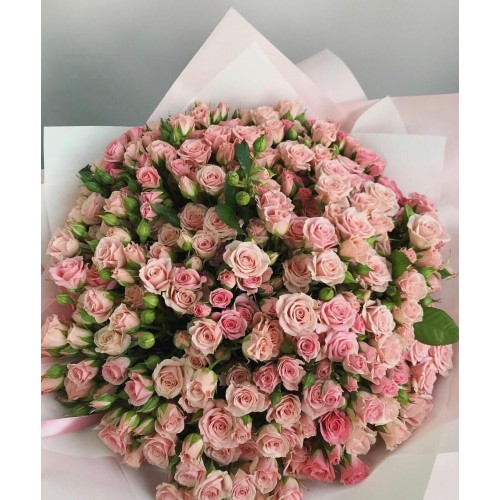 Купить на заказ Букет из 101 кремовой кустовой розы с доставкой в Сарани