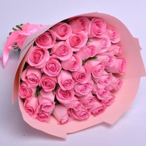 Купить на заказ Букет из 35 розовых роз с доставкой в Сарани