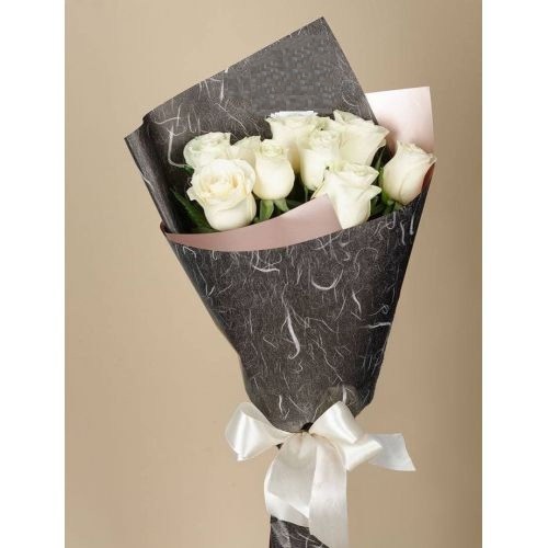 Купить на заказ Букет из 9 белых роз с доставкой в Сарани